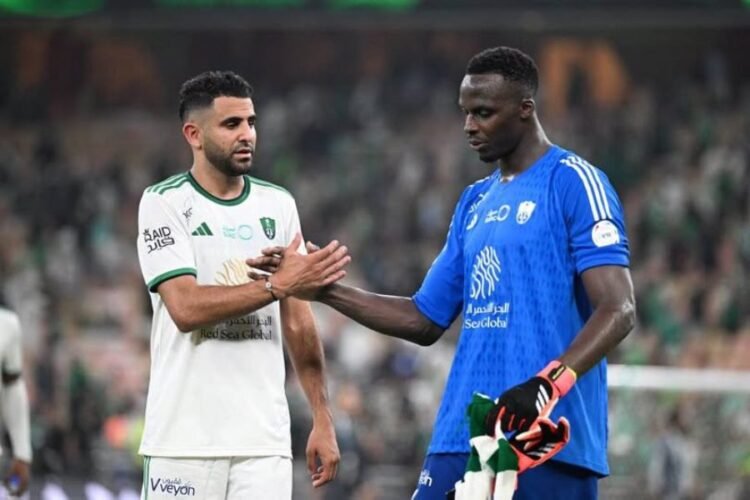 Riyad Mahrez et Edouard Mendy
